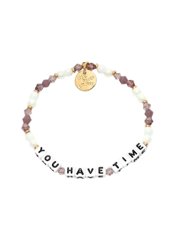 Ladies bracelets retail stores-LITTLE WORDS BRACELET - YOU HAVE TIME