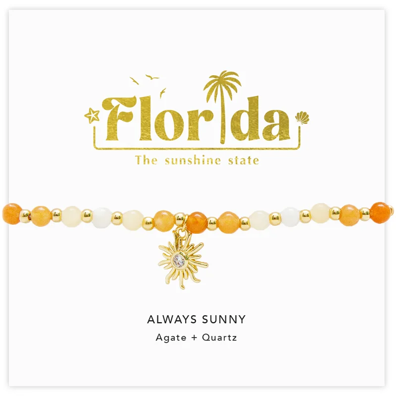 Ladies bracelets holiday gifts-Florida Always Sunny Bracelet