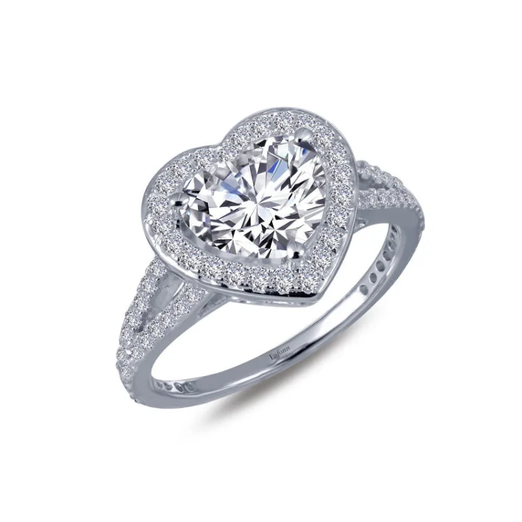 Ladies engagement rings affordable options-Heart-Shaped Halo Engagement Ring