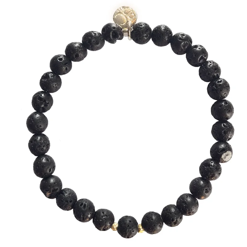 Ladies bracelets group designs-Lava Bead Aromatherapy Bracelet