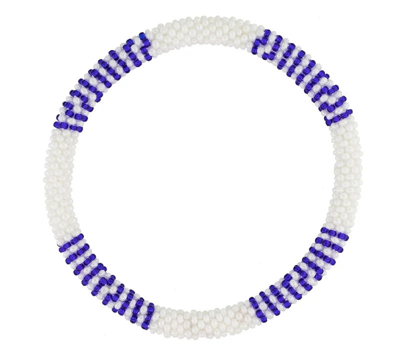 Ladies bracelets daily wear-Men's Roll-On® Bracelet <br> Blue and White