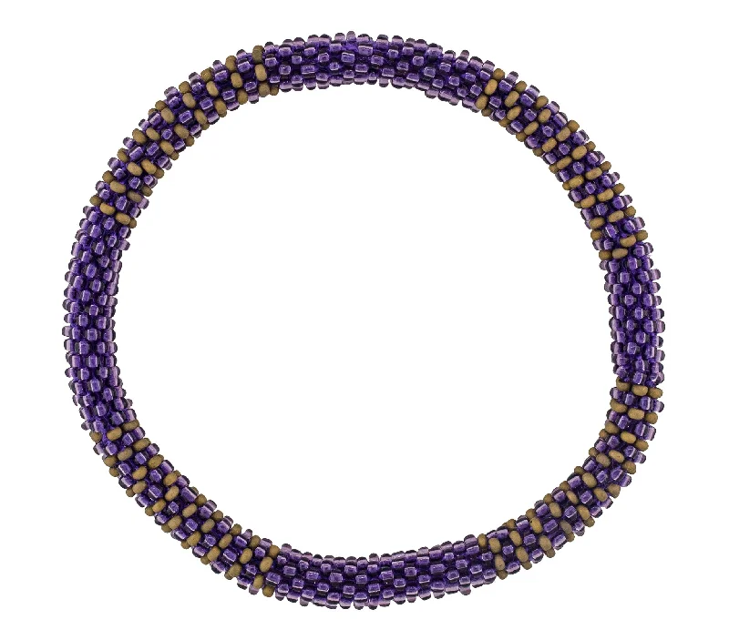 Ladies bracelets diamond accents-Men's Roll-On® Bracelet <br> Purple and Gold