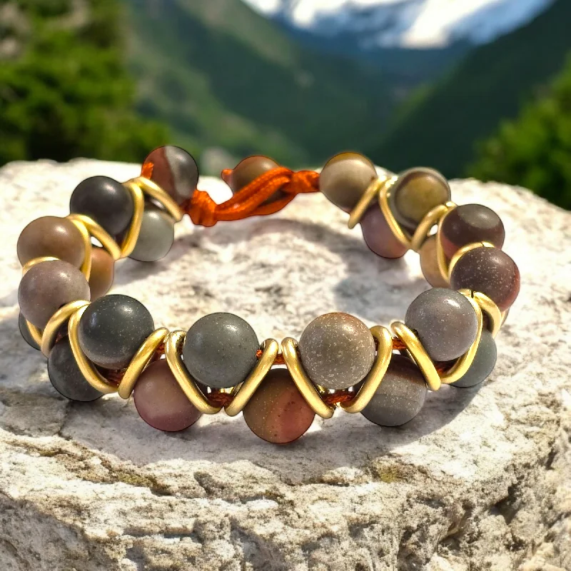 Ladies bracelets daily wear-The Jose Helix Jasper Bracelet