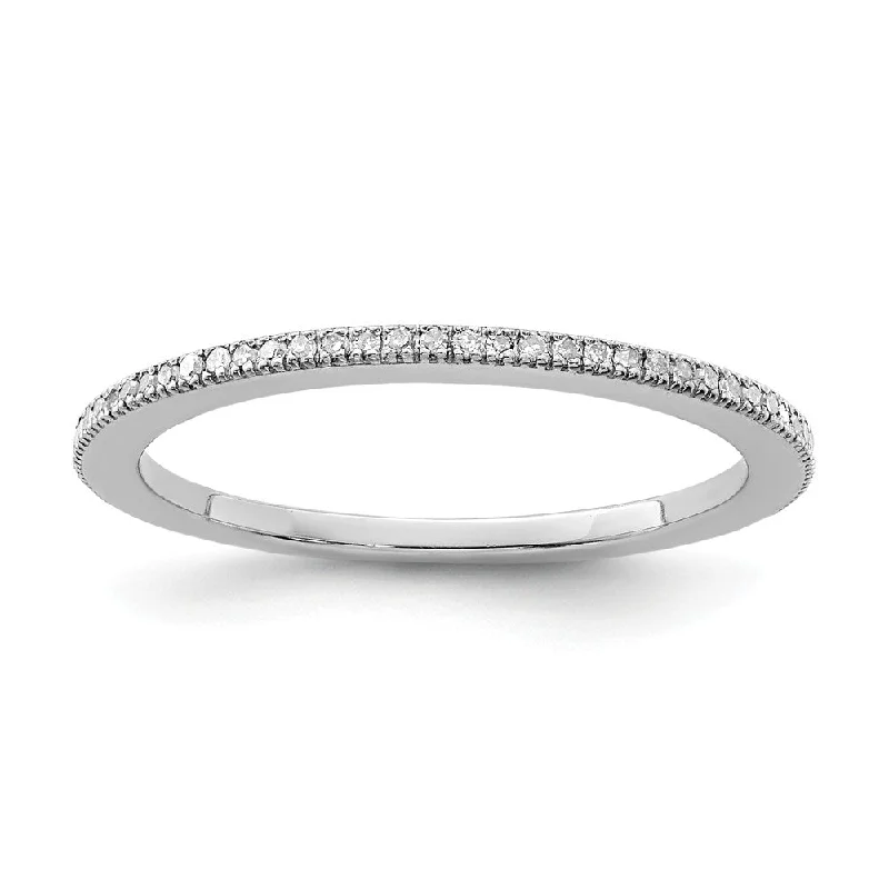 Ladies ring fashion ideas-1.5mm Diamond Eternity Ring in Sterling Silver