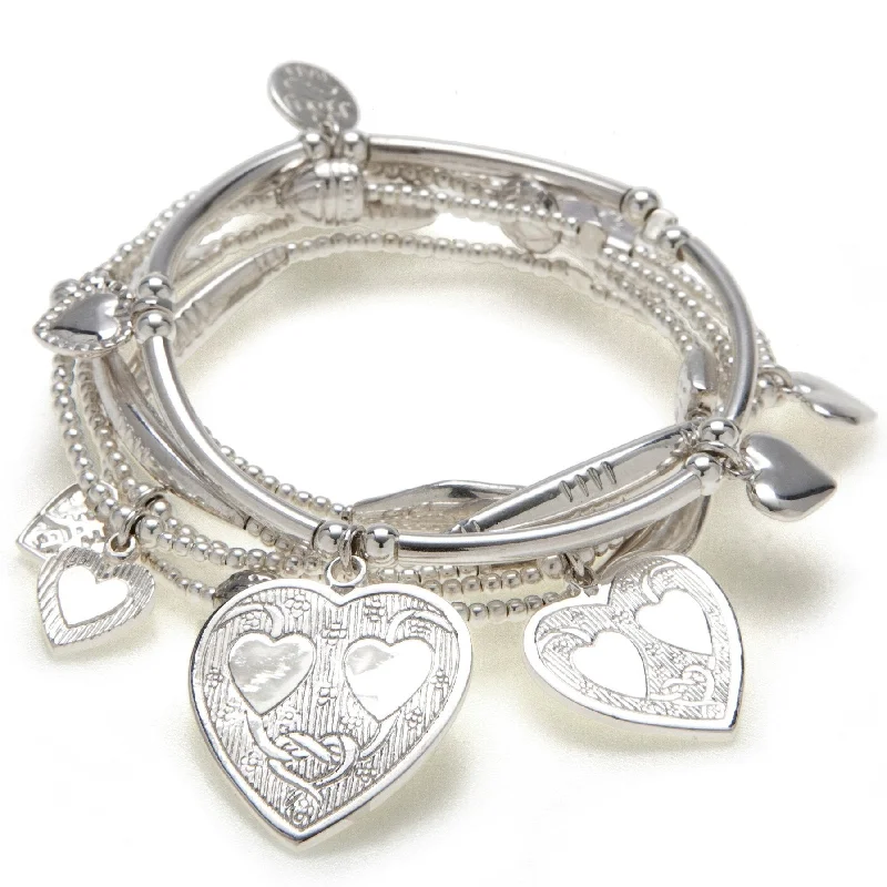 Ladies bracelets punk flair-LOVE 6-Stack Bracelet Set