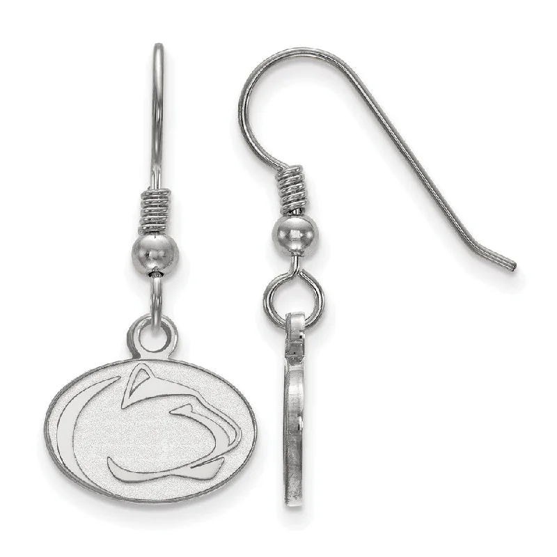 Ladies earrings Valentine’s Day-Sterling Silver Penn State University XS (Tiny) Dangle Earrings