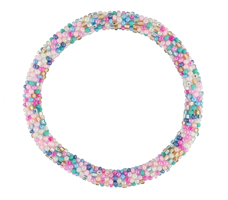 Ladies bracelets minimalist trends-Roll-On® Bracelet <br> Flower Power Speckled