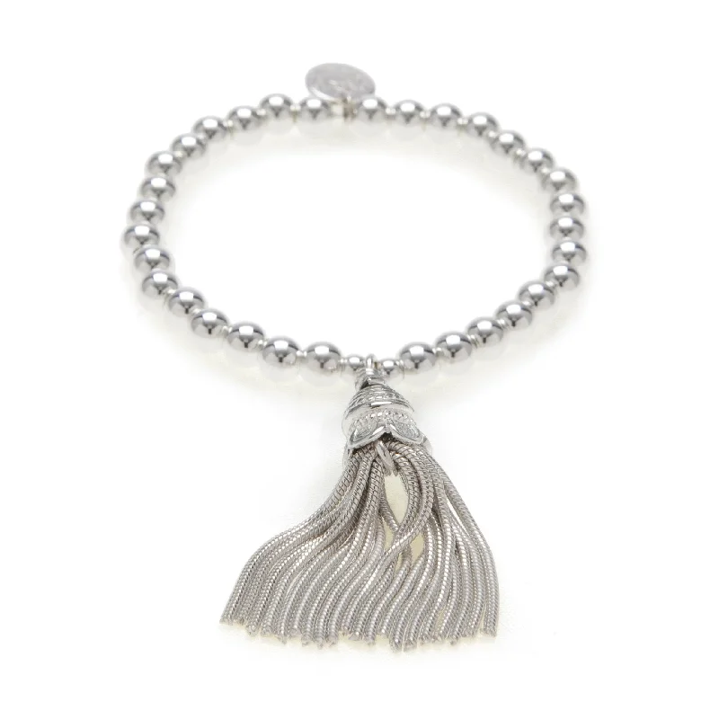 Ladies bracelets unique designs-Tassel Medium Ball Bracelet