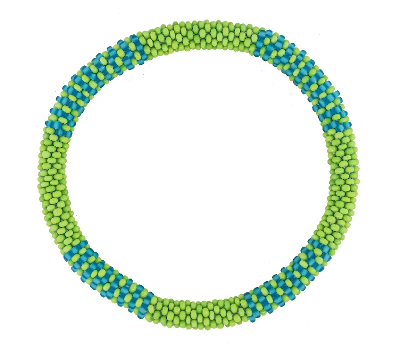 Ladies bracelets titanium options-Men's Roll-On® Bracelet <br> Green and Blue