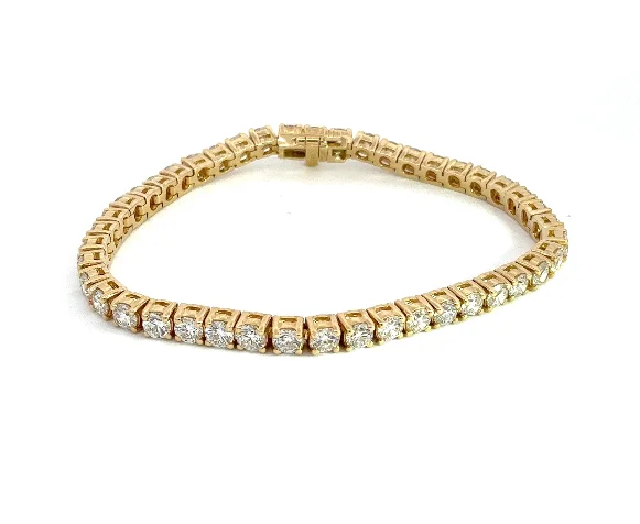 Ladies bracelets buying tips-LAB GROWN ROUND DIAMOND 6.96CTW TENNIS BRACELET