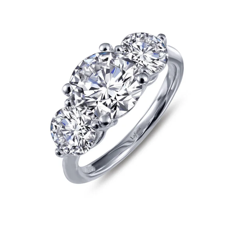 Ladies engagement rings classic looks-Classic Three-Stone Engagement Ring