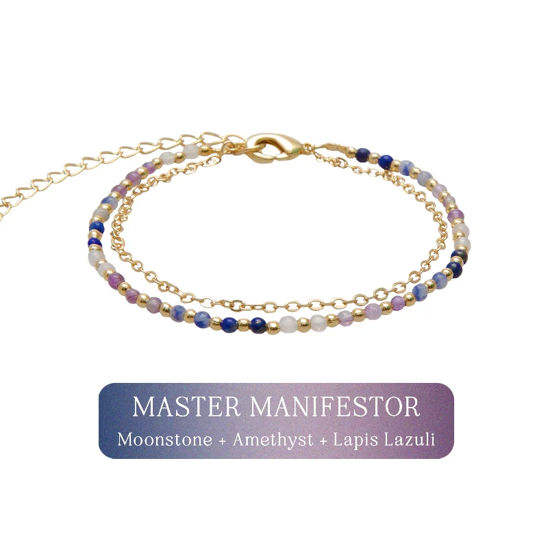 Ladies bracelets titanium options-Master Manifestor 2mm Layered Healing Bracelet