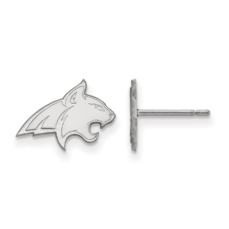 Ladies earrings handmade pieces-Sterling Silver Montana State University XS (Tiny) Post Earrings