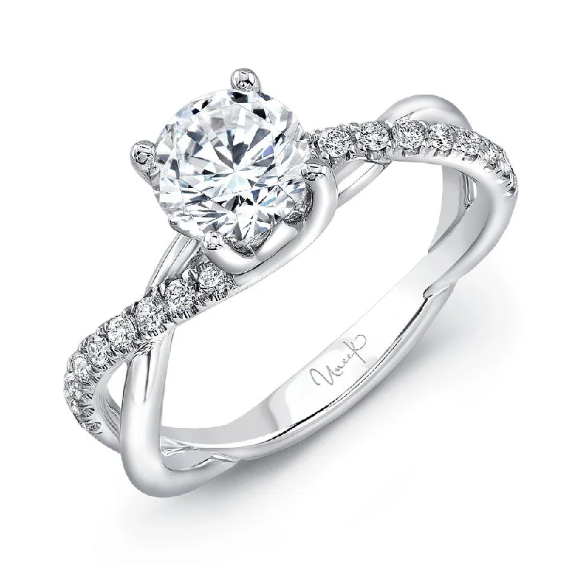 Ladies engagement rings luxurious appeal-Uneek Infinity Collection Twist Round Engagement Ring