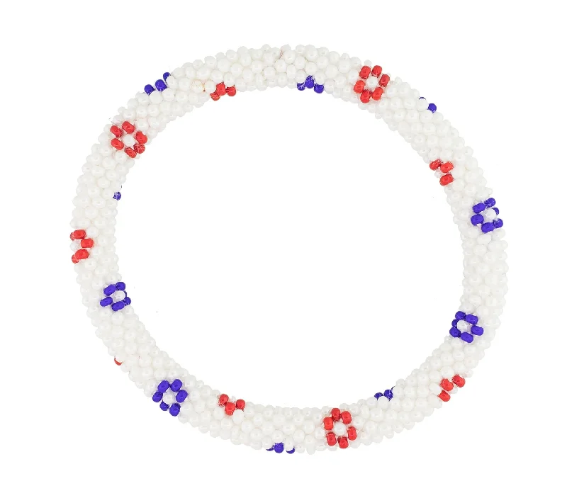 Ladies bracelets natural stones-8 inch Roll-On® Bracelet <br> Patriotic Princess