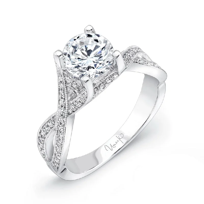 Ladies engagement rings buying advice-Uneek Best of the Best Collection Twist Round Engagement Ring