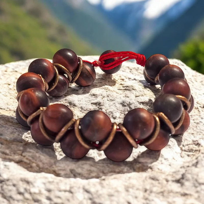 Ladies bracelets custom options-The Mark Helix Red Tigers Eye Bracelet