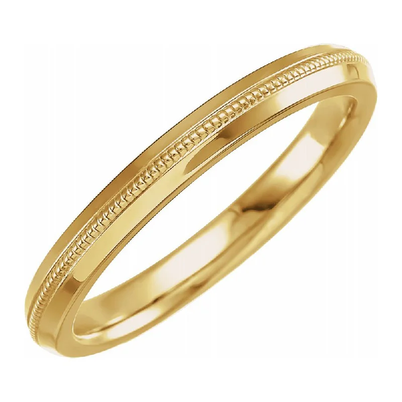 Ladies ring global brands-2.5mm 10K Yellow Gold Knife Edge Standard Fit Band