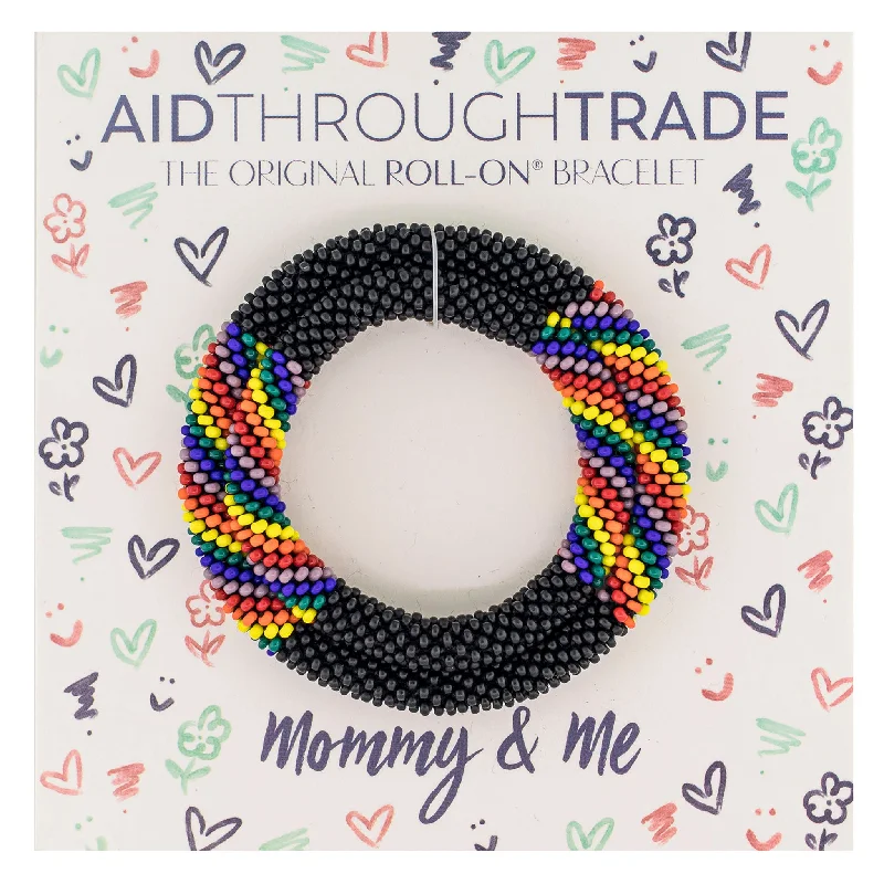 Ladies bracelets top brands-Mommy & Me Roll-On® Bracelets <br> Love Noir