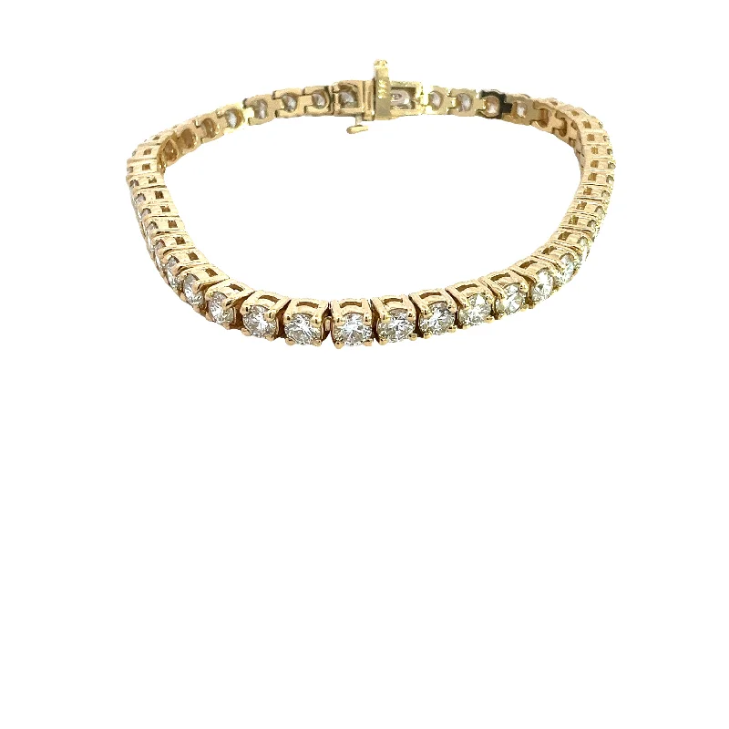 Ladies bracelets age suitability-LG ROUND DIAMONDS 8.30CTW TENNIS BRACELET