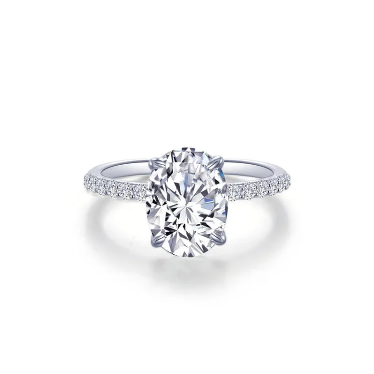 Ladies engagement rings conflict-free-Oval Solitaire Engagement Ring