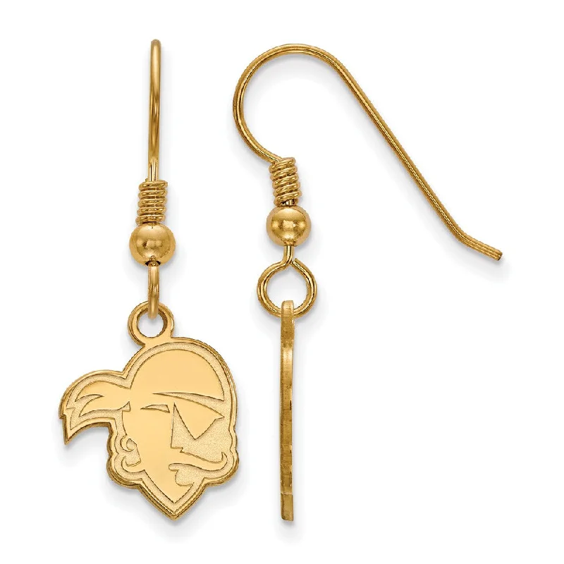 Ladies earrings worldwide trends-14k Gold Plated Silver Seton Hall University Dangle Earrings