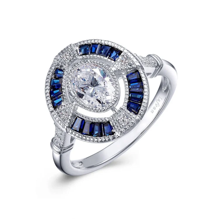 Ladies engagement rings e-commerce sites-Vintage Inspired Engagement Ring