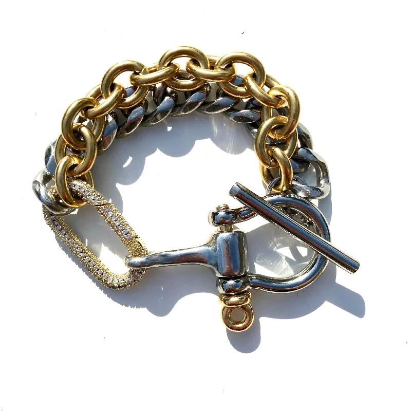 Ladies bracelets vintage charm-ARIES DOUBLE | Bracelet | gold - silver