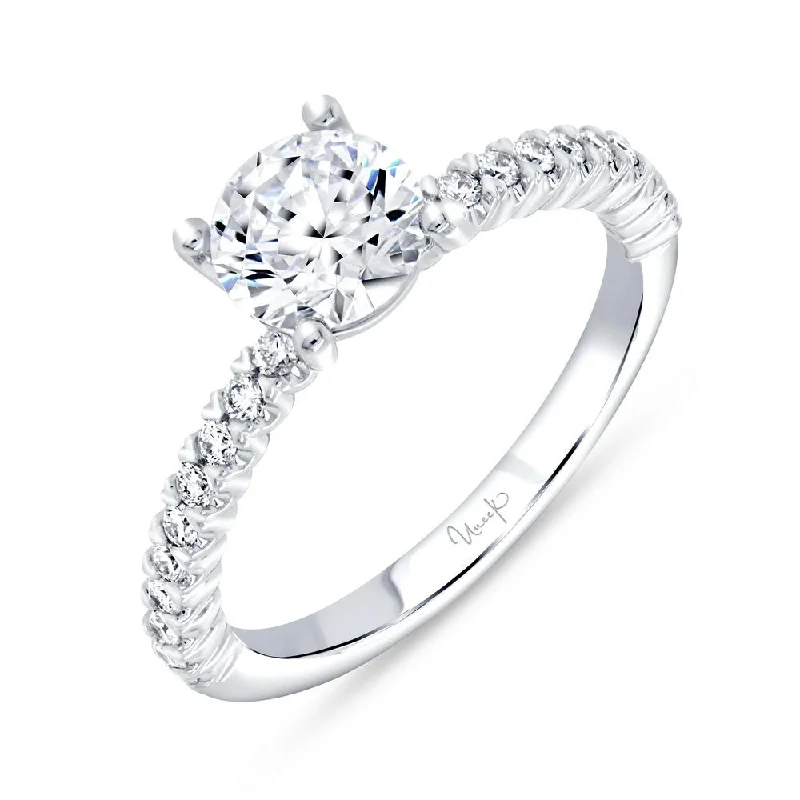 Ladies engagement rings care tips-Uneek Timeless Collection Straight Engagement Ring