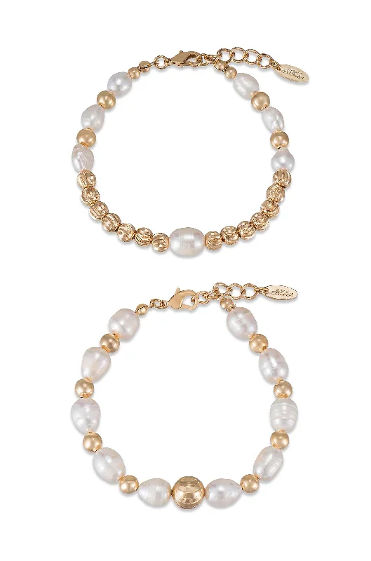 Ladies bracelets casual vibes-Perfect Days Freshwater Pearl Bracelet Set