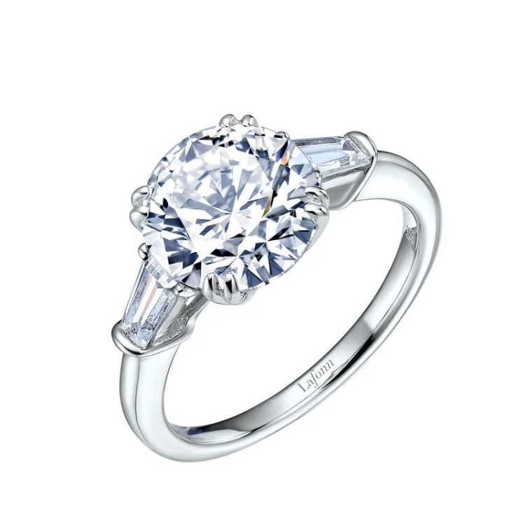 Ladies engagement rings unique styles-Classic Three-Stone Engagement Ring