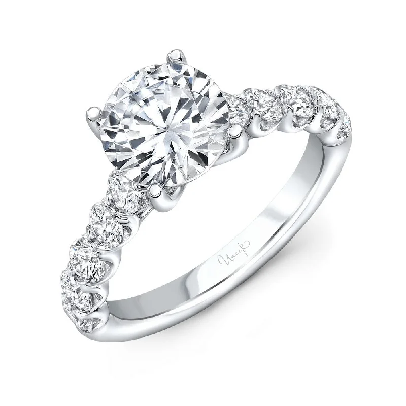 Ladies engagement rings dainty looks-Uneek Timeless Collection Cathedral Round Engagement Ring