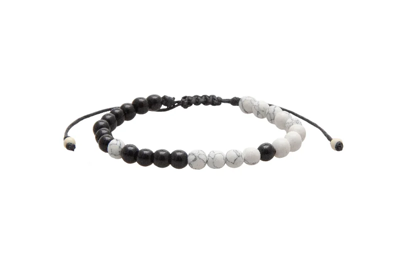 Ladies bracelets star motifs-Yin Yang 6mm Healing Bracelet