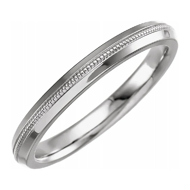 Ladies ring personalized-2.5mm Continuum Sterling Silver Knife Edge Standard Fit Band