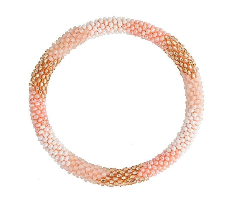 Ladies bracelets bridal jewelry-8 inch Roll-On® Bracelet <br> Blush