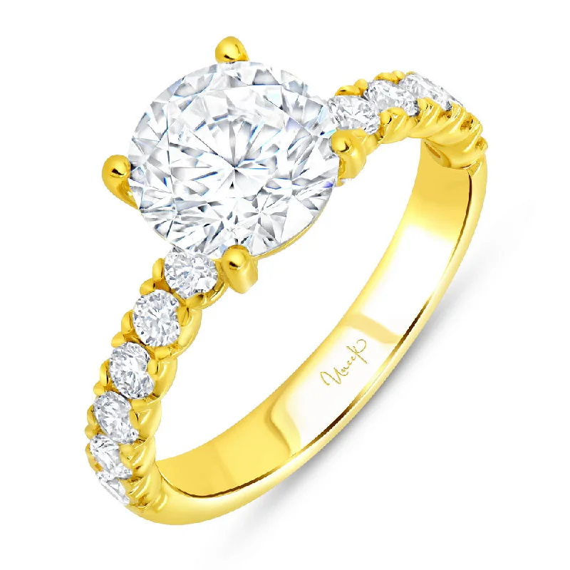 Ladies engagement rings size guide-Uneek Timeless Collection Straight Engagement Ring