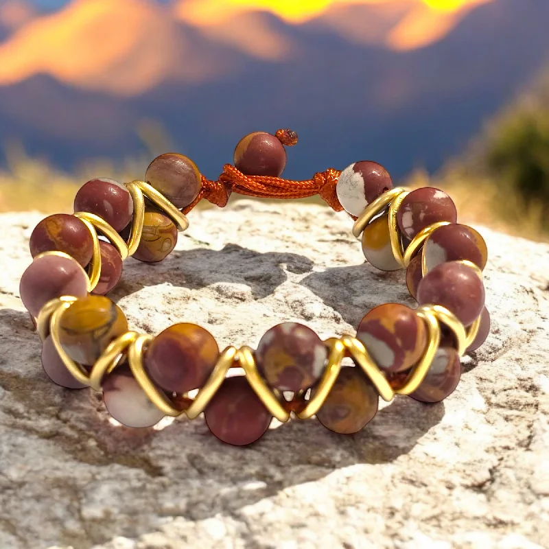 Ladies bracelets vintage charm-The Jimmy Helix Jasper Bracelet