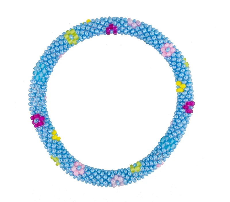 Ladies bracelets sapphire stones-8 inch Roll-On® Bracelet <br> Tutti Frutti Flower