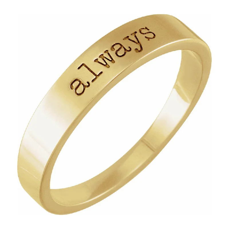 Ladies ring affordable picks-14K Yellow Gold 'Always' Stackable Tapered Band