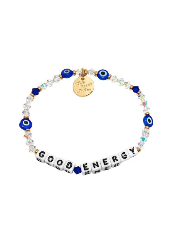 Ladies bracelets 2025 trends-LITTLE WORDS BRACELET - GOOD ENERGY