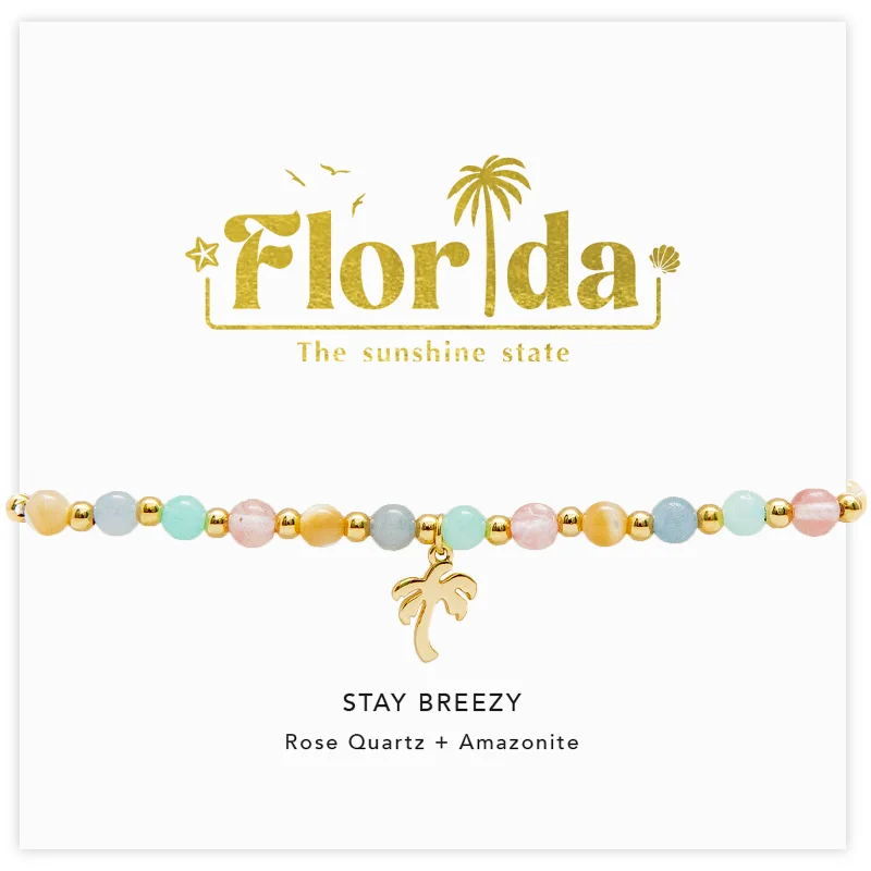 Ladies bracelets white gold-Florida Stay Breezy Bracelet