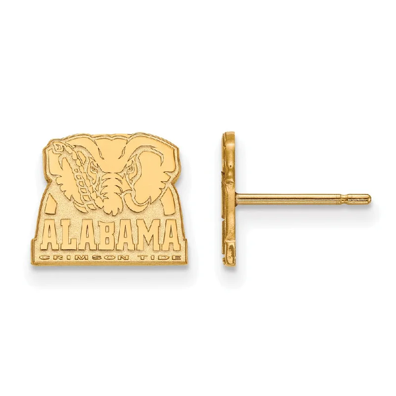 Ladies earrings sister sets-14k Gold Plated Silver University of Alabama XS (Tiny) Post Earrings