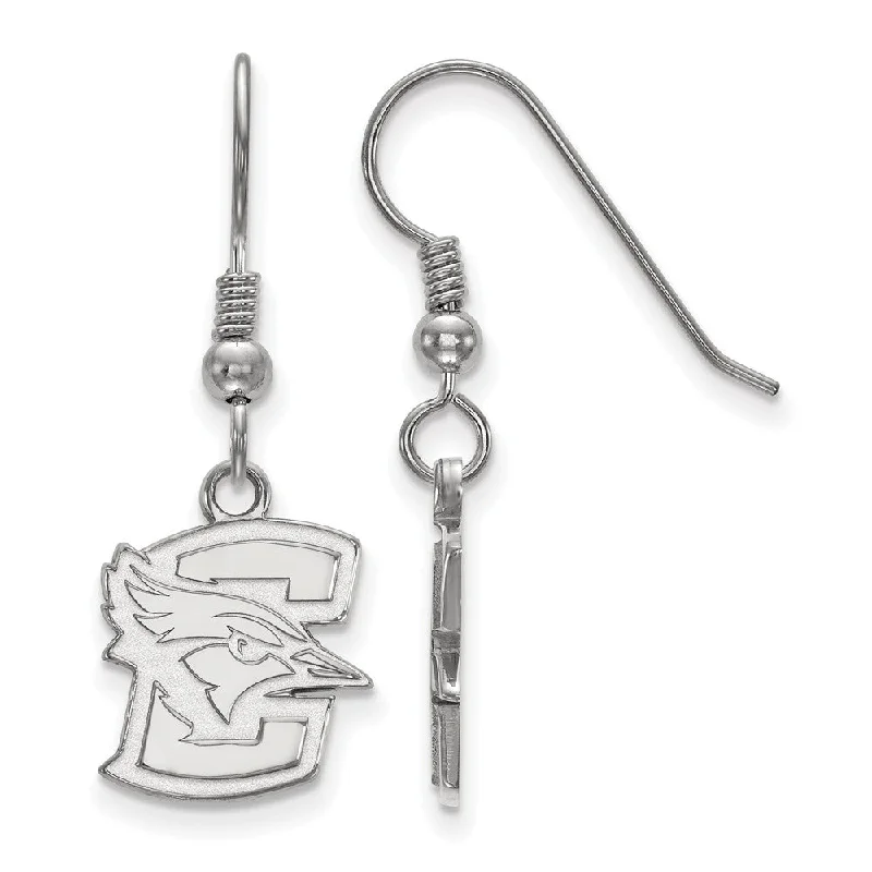 Ladies earrings creative designs-Sterling Silver Creighton University Small Dangle Earrings