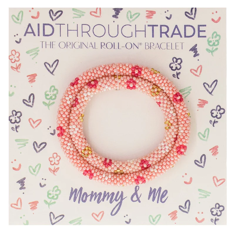 Ladies bracelets holiday gifts-Mommy & Me Roll-On® Bracelets <br> Flower Power