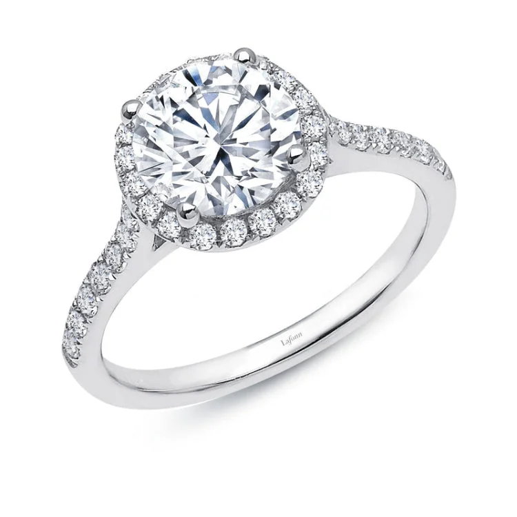 Ladies engagement rings European designs-2.51 CTW Halo Engagement Ring