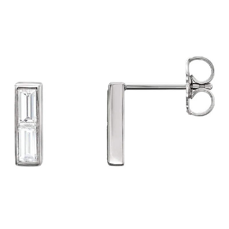 Ladies earrings anniversary choices-3 x 9mm 14k White Gold 1/2 CTW (G-H, I1) Diamond Earrings