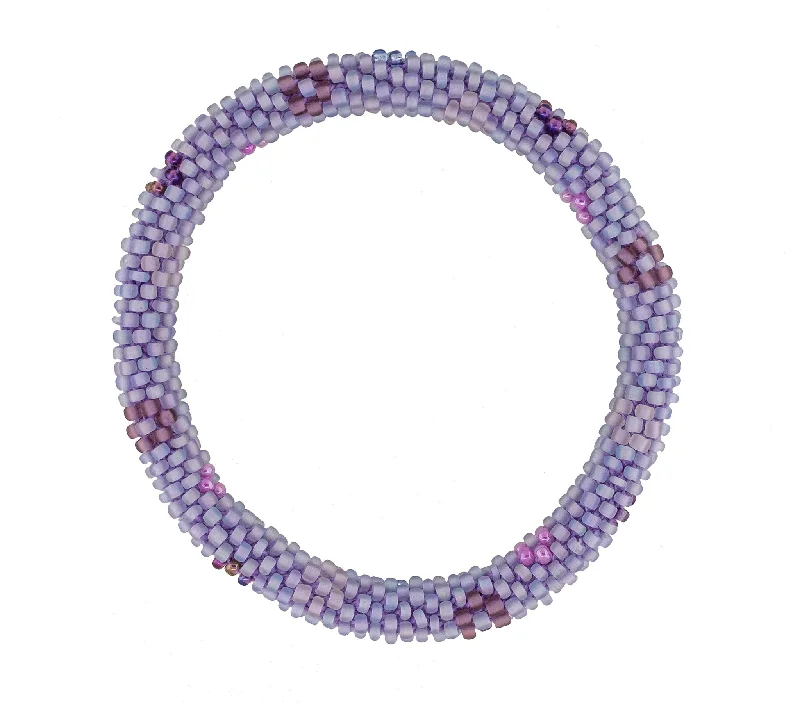 Ladies bracelets synthetic jewels-8 inch Roll-On® Bracelet <br> Amethyst Flower