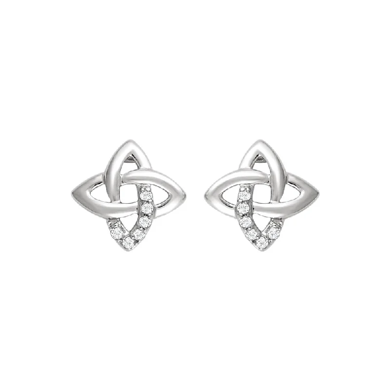 Ladies earrings care tips-12mm Diamond Crisscross Post Earrings in Sterling Silver