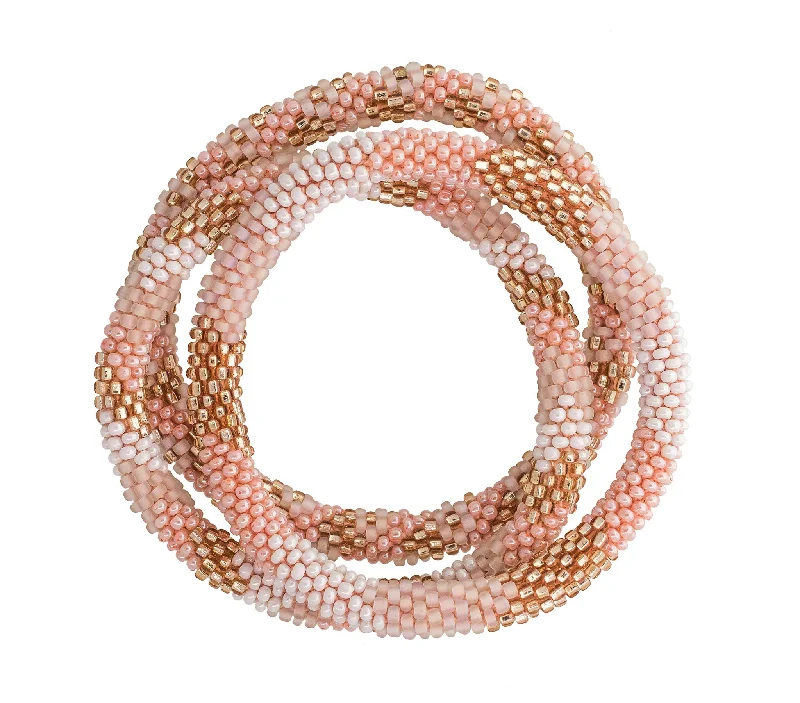 Ladies bracelets bohemian charm-8 inch Roll-On® Bracelets <br> Blush