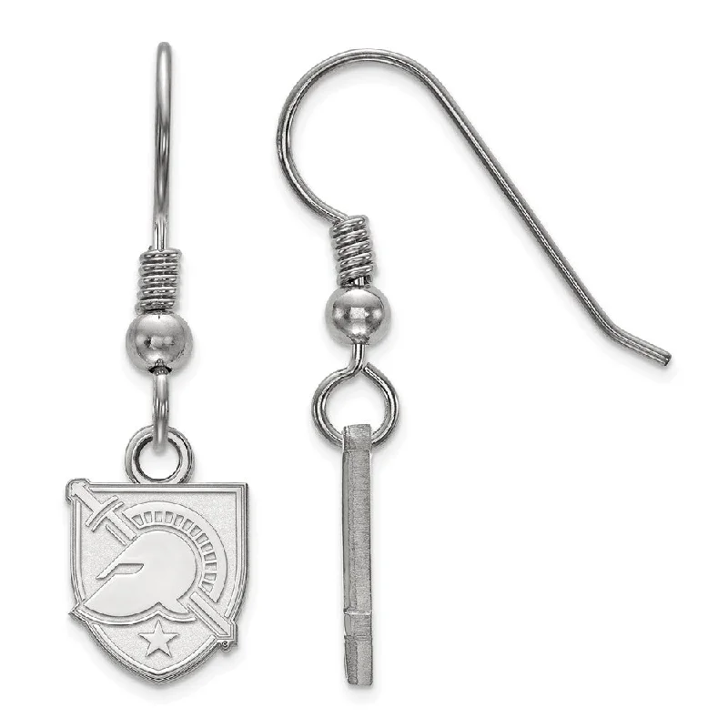 Ladies earrings online shopping-Sterling Silver U.S. Military Academy XS (Tiny) Dangle Earrings